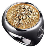 Silver lion head ring 54.5 mm nz