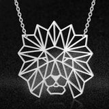 Silver lion necklace women nz