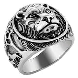 Silver lion ring 55 mm nz