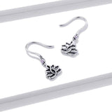 Silver lotus flower earrings nz