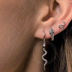 Silver ophidian snake earrings nz