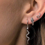 Silver ophidian snake earrings nz