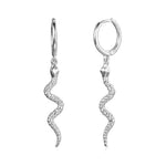 Silver ophidian snake earrings nz