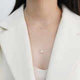 Silver pearl pendant 7 8mm nz