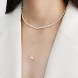 Silver pearl pendant Two pendants nz