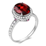 Silver red garnet ring nz