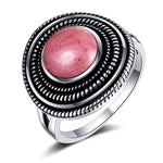 Silver rhodochrosite ring nz