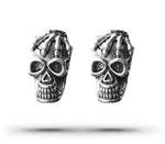 Silver skull earrings nz