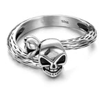 Silver skull ring for women nz