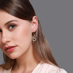 Silver snake feminine earrings nz