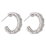 Silver snake hoop earrings nz