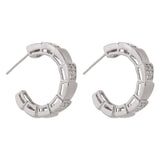Silver snake hoop earrings nz