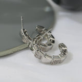 Silver snake hoop earrings nz