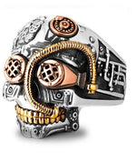 Silver steampunk ring 52 mm nz