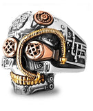 Silver steampunk ring 52 mm nz