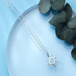 Silver sun pendant necklace nz