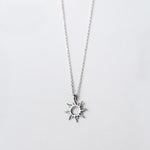 Silver sun pendant necklace nz