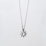 Silver sun pendant necklace nz