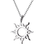 Silver sun pendant necklace nz