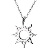 Silver sun pendant necklace nz