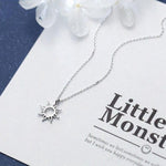 Silver sun pendant necklace nz