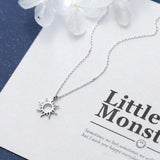Silver sun pendant necklace nz