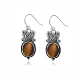 Silver tiger eye earrings for women nz