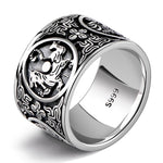 Silver tiger ring 57 mm nz