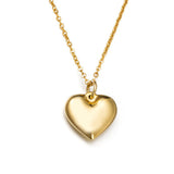 Simple Couple heart necklace Golden nz