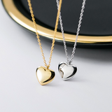 Simple Couple heart necklace nz