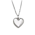 Simple Couple heart necklace Silver nz
