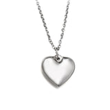 Simple Couple heart necklace Silver nz