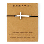 Simple cross bracelet Black nz