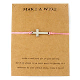 Simple cross bracelet Pink nz