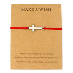 Simple cross bracelet Red nz