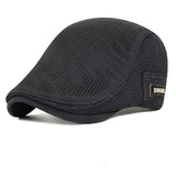 Simple flat cap Black nz