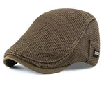Simple flat cap Brown nz