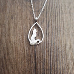 Simple Fox necklace silver plated nz