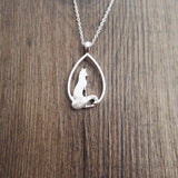 Simple Fox necklace silver plated nz