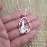 Simple Fox necklace silver plated nz