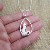 Simple Fox necklace silver plated nz