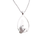 Simple Fox necklace silver plated nz