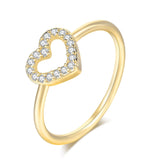 Simple heart ring 6 (51.9 mm) / Gold nz