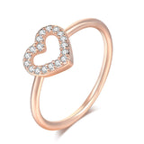 Simple heart ring 6 (51.9 mm) / Rose gold nz