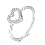 Simple heart ring 6 (51.9 mm) / Silver nz