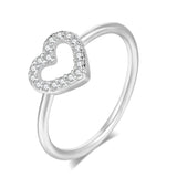 Simple heart ring 6 (51.9 mm) / Silver nz