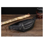 Simple men’s waist bag Black nz