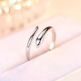 Simple Silver snake ring nz