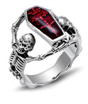 Skeleton coffin ring 55 mm nz