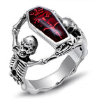 Skeleton coffin ring 55 mm nz